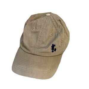 Vintage Disneyland Hat Cap Strapback Tan Mickey Mouse Cartoon Logo Adjustable‎